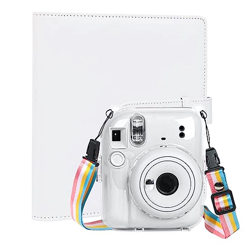 Mini-Fotoalbum mit 256 Taschen, kompatibel mit Fujifilm Instax Mini Instant Film + Instant Camera Case, kompatibel mit Instax Mini 11 (Weiß) von JHuiLap