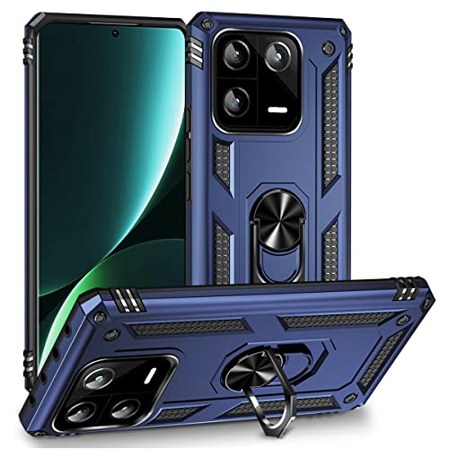 JIAFEI Hülle Kompatibel mit Xiaomi 13 Pro, Dual Layer Silica TPU + PC Harter Handyhülle Mit Ständer, Blau von JIAFEI