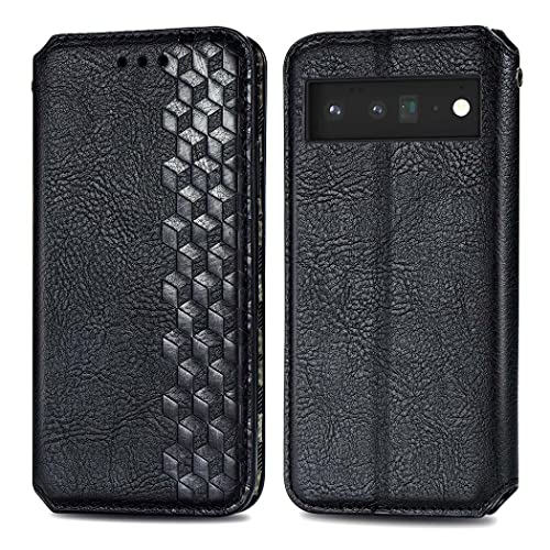 JIAFEI Hülle für Google Pixel 6 Pro, PU Leder Flip Brieftasche Case Handyhülle, mit Kartenfach Stand und Magnet Funktion Handy Schutzhülle, Schwarz JIAFEI Hülle für Google Pixel 6 Pro, PU Leder Flip Brieftasche Case Handyhülle, mit Kartenfach Stand und Magnet Funktion Handy Schutzhülle, Schwarz von JIAFEI