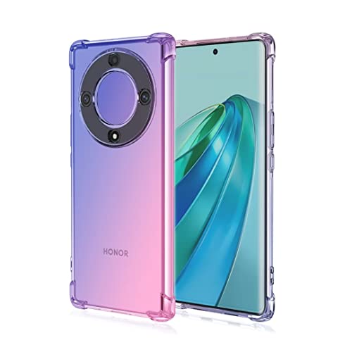 JIAFEI Hülle für Honor Magic 5 Lite 5G (Magic5 Lite) Gradient Color Handyhülle TPU Gradient Dünn Schutzhülle Anti-Fall Handytasche Handy Case Kompatibel mit Honor Magic 5 Lite 5G, Blau/Rosa von JIAFEI