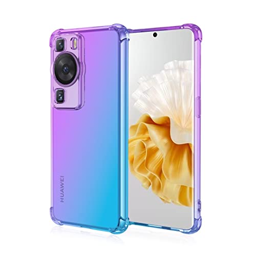 JIAFEI Hülle für Huawei P60/ P60 Pro Gradient Color Handyhülle TPU Gradient Dünn Schutzhülle Anti-Fall Handytasche Handy Case Kompatibel mit Huawei P60/ P60 Pro, Violett/Blau JIAFEI Hülle für Huawei P60/ P60 Pro Gradient Color Handyhülle TPU Gradient Dünn Schutzhülle Anti-Fall Handytasche Handy Case Kompatibel mit Huawei P60/ P60 Pro, Violett/Blau von JIAFEI