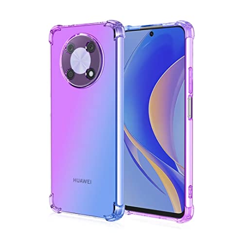 JIAFEI Hülle für Huawei nova Y90 Gradient Color Handyhülle TPU Gradient Dünn Schutzhülle Anti-Fall Handytasche Handy Case Kompatibel mit Huawei nova Y90, Violett/Blau von JIAFEI