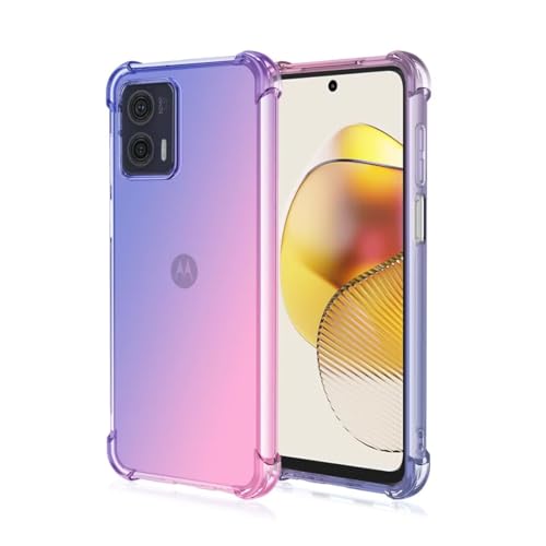 JIAFEI Hülle für Motorola Moto G24 Gradient Color Handyhülle TPU Gradient Dünn Schutzhülle Anti-Fall Handytasche Handy Case Kompatibel mit Motorola Moto G24, Blau/Rosa JIAFEI Hülle für Motorola Moto G24 Gradient Color Handyhülle TPU Gradient Dünn Schutzhülle Anti-Fall Handytasche Handy Case Kompatibel mit Motorola Moto G24, Blau/Rosa von JIAFEI