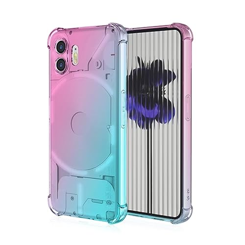 JIAFEI Hülle für Nothing Phone 2 Gradient Color Handyhülle TPU Gradient Dünn Schutzhülle Anti-Fall Handytasche Handy Case Kompatibel mit Nothing Phone 2, Rosa/Grün JIAFEI Hülle für Nothing Phone 2 Gradient Color Handyhülle TPU Gradient Dünn Schutzhülle Anti-Fall Handytasche Handy Case Kompatibel mit Nothing Phone 2, Rosa/Grün von JIAFEI
