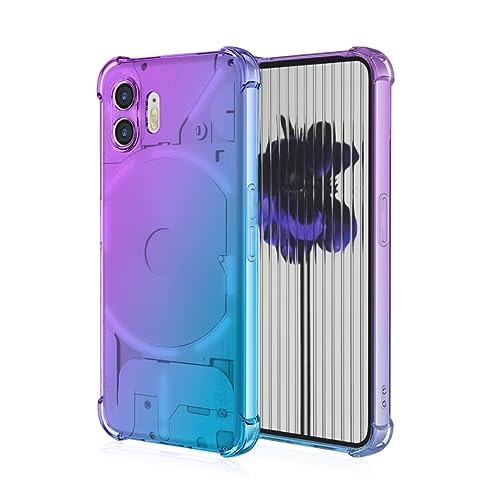 JIAFEI Hülle für Nothing Phone 2 Gradient Color Handyhülle TPU Gradient Dünn Schutzhülle Anti-Fall Handytasche Handy Case Kompatibel mit Nothing Phone 2, Violett/Blau JIAFEI Hülle für Nothing Phone 2 Gradient Color Handyhülle TPU Gradient Dünn Schutzhülle Anti-Fall Handytasche Handy Case Kompatibel mit Nothing Phone 2, Violett/Blau von JIAFEI