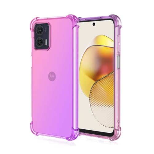 JIAFEI Hülle für OnePlus 12R Gradient Color Handyhülle TPU Gradient Dünn Schutzhülle Anti-Fall Handytasche Handy Case Kompatibel mit OnePlus 12R, Rosa/Violett von JIAFEI