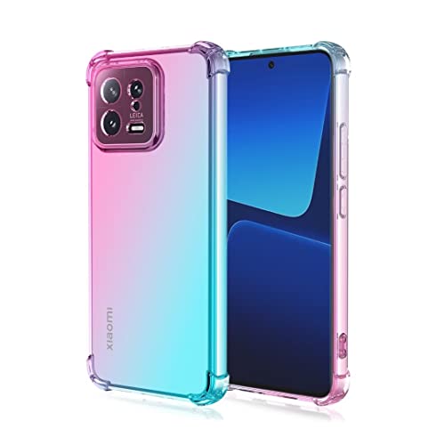 JIAFEI Hülle für Xiaomi 13 Gradient Color Handyhülle TPU Gradient Dünn Schutzhülle Anti-Fall Handytasche Handy Case Kompatibel mit Xiaomi 13, Rosa/Grün JIAFEI Hülle für Xiaomi 13 Gradient Color Handyhülle TPU Gradient Dünn Schutzhülle Anti-Fall Handytasche Handy Case Kompatibel mit Xiaomi 13, Rosa/Grün von JIAFEI