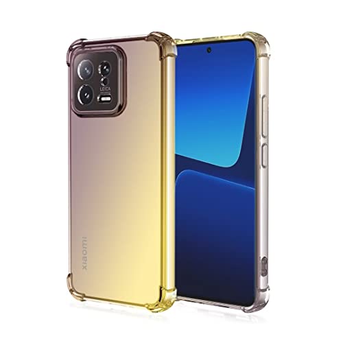 JIAFEI Hülle für Xiaomi 13 Gradient Color Handyhülle TPU Gradient Dünn Schutzhülle Anti-Fall Handytasche Handy Case Kompatibel mit Xiaomi 13, schwarz/Gold JIAFEI Hülle für Xiaomi 13 Gradient Color Handyhülle TPU Gradient Dünn Schutzhülle Anti-Fall Handytasche Handy Case Kompatibel mit Xiaomi 13, schwarz/Gold von JIAFEI