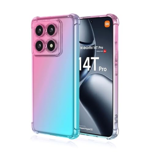 JIAFEI Hülle für Xiaomi 14T Pro 5G Gradient Color Handyhülle TPU Gradient Dünn Schutzhülle Anti-Fall Handytasche Handy Case Kompatibel mit Xiaomi 14T Pro 5G, Rosa/Grün JIAFEI Hülle für Xiaomi 14T Pro 5G Gradient Color Handyhülle TPU Gradient Dünn Schutzhülle Anti-Fall Handytasche Handy Case Kompatibel mit Xiaomi 14T Pro 5G, Rosa/Grün von JIAFEI