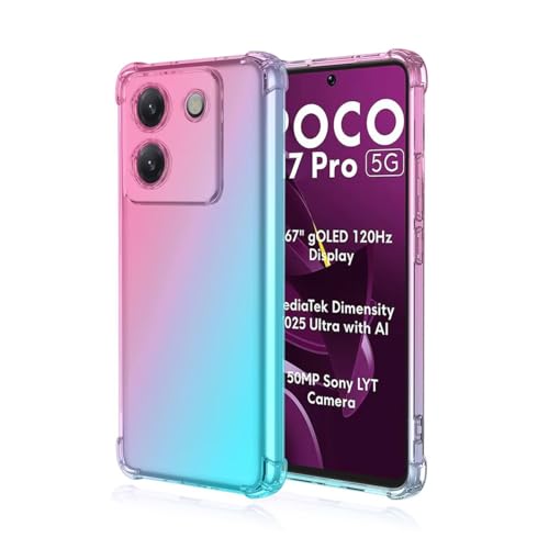 JIAFEI Hülle für Xiaomi Poco M7 Pro 5G Gradient Color Handyhülle TPU Gradient Dünn Schutzhülle Anti-Fall Handytasche Handy Case Kompatibel mit Xiaomi Poco M7 Pro 5G, Rosa/Grün JIAFEI Hülle für Xiaomi Poco M7 Pro 5G Gradient Color Handyhülle TPU Gradient Dünn Schutzhülle Anti-Fall Handytasche Handy Case Kompatibel mit Xiaomi Poco M7 Pro 5G, Rosa/Grün von JIAFEI