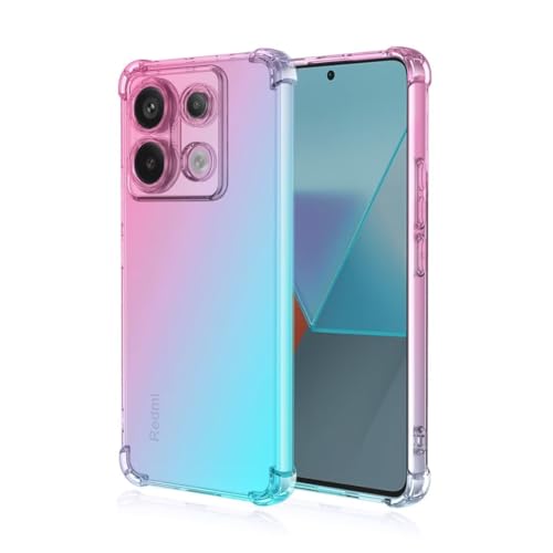 JIAFEI Hülle für Xiaomi Redmi 13C / Poco C65 Gradient Color Handyhülle TPU Gradient Dünn Schutzhülle Anti-Fall Handytasche Handy Case Kompatibel mit Xiaomi Redmi 13C / Poco C65, Rosa/Grün JIAFEI Hülle für Xiaomi Redmi 13C / Poco C65 Gradient Color Handyhülle TPU Gradient Dünn Schutzhülle Anti-Fall Handytasche Handy Case Kompatibel mit Xiaomi Redmi 13C / Poco C65, Rosa/Grün von JIAFEI