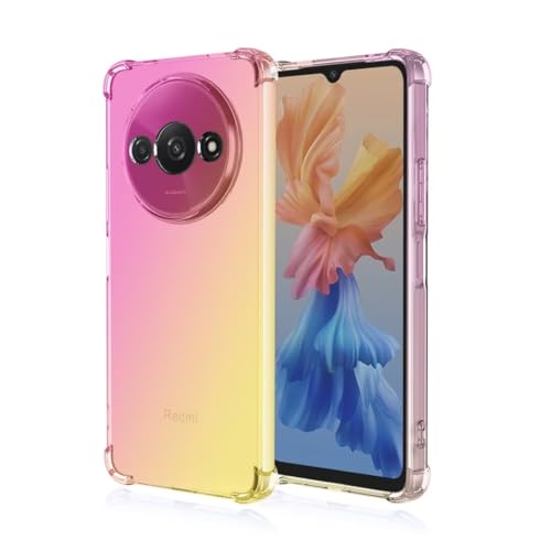 JIAFEI Hülle für Xiaomi Redmi A3 4G Gradient Color Handyhülle TPU Gradient Dünn Schutzhülle Anti-Fall Handytasche Handy Case Kompatibel mit Xiaomi Redmi A3 4G, Rosa/Gold JIAFEI Hülle für Xiaomi Redmi A3 4G Gradient Color Handyhülle TPU Gradient Dünn Schutzhülle Anti-Fall Handytasche Handy Case Kompatibel mit Xiaomi Redmi A3 4G, Rosa/Gold von JIAFEI