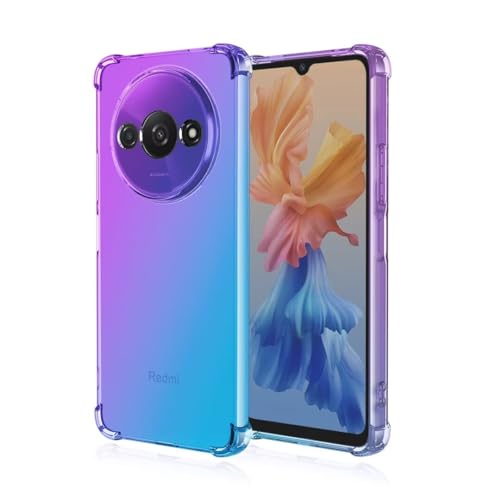 JIAFEI Hülle für Xiaomi Redmi A3 4G Gradient Color Handyhülle TPU Gradient Dünn Schutzhülle Anti-Fall Handytasche Handy Case Kompatibel mit Xiaomi Redmi A3 4G, Violett/Blau JIAFEI Hülle für Xiaomi Redmi A3 4G Gradient Color Handyhülle TPU Gradient Dünn Schutzhülle Anti-Fall Handytasche Handy Case Kompatibel mit Xiaomi Redmi A3 4G, Violett/Blau von JIAFEI