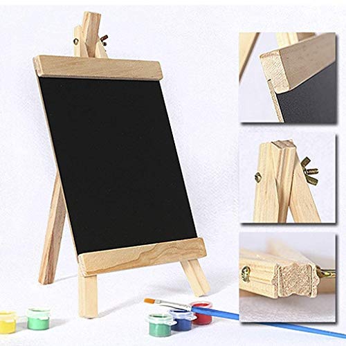 Kleine Tafel Holz-Staffelei 20 x 36 cm Mini Staffelei Kreidetafel Standtafel Kindertafel Maltafel klappbar Schreibtafel Werbetafel Hochzeits-deko Info-schild Schwarz von JIAHG