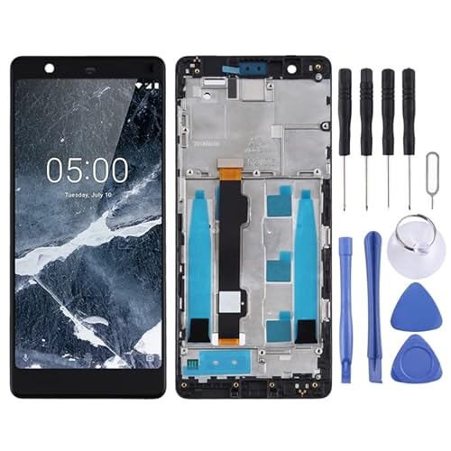 Handy Touch LCD-Anzeige TFT LCD-Bildschirm für für Nokia 5.1 TA-1061 TA-1075 TA-1076 TA-1088 TA-1081 Digitalisierer Vollmontage mit Rahmen von JIANGSHOUJIESPA