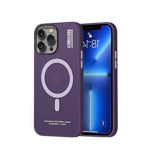 JIAONASHIJIA Kompatibel mit MagSafe iPhone 12 Pro Max Hülle, stoßfest und fallgeschützt. Hautfreundliche TPU-Oberfläche. Minimalistisches Design. Starker Magnet. Schlanke Passform. Lila JIAONASHIJIA Kompatibel mit MagSafe iPhone 12 Pro Max Hülle, stoßfest und fallgeschützt. Hautfreundliche TPU-Oberfläche. Minimalistisches Design. Starker Magnet. Schlanke Passform. Lila von JIAONASHIJIA