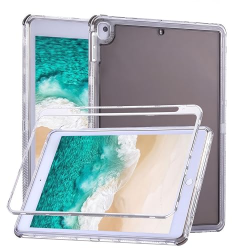 JIAONASHJIA Ultra-Dünne Hülle für iPad mini 4/5 7.9"(2015/2019)–Transparente Stoßfeste Schutzhülle mit Airbag-Ecken, Leichtes TPU+PU Case, Kratzfest & Schmutzabweisend.Schwarz von JIAONASHIJIA