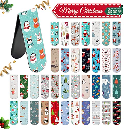Magnet Magnetische Lesezeichen, 36 Stück Weihnachten Magnetische Lesezeichen Bunt Magnetische Lesezeichen Kinder mit Santa Schneemann Muster, für Studenten Büro Lesen Briefpapier Magnet Magnetische Lesezeichen, 36 Stück Weihnachten Magnetische Lesezeichen Bunt Magnetische Lesezeichen Kinder mit Santa Schneemann Muster, für Studenten Büro Lesen Briefpapier von JIASHA