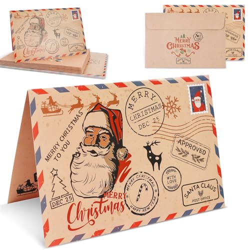 Weihnachtskarten mit Umschlag set(20er Set),weihnachtskarte,Weihnachten Klappkarten,Merry Christmas Postkarte,für deine Weihnachtsgrüße,Motiv für die Schönsten Weihnachtsgrüße im Kraftpapier-Look Weihnachtskarten mit Umschlag set(20er Set),weihnachtskarte,Weihnachten Klappkarten,Merry Christmas Postkarte,für deine Weihnachtsgrüße,Motiv für die Schönsten Weihnachtsgrüße im Kraftpapier-Look von JIASHA