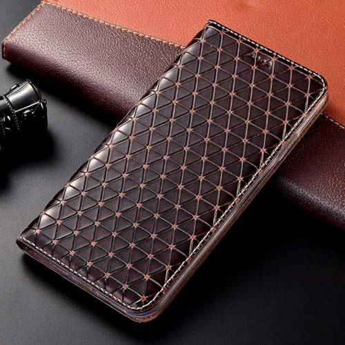 JIASHM Für 15 Plus magnetische Lederhülle Flip Wallet Handyhülle (Für 15 Plus/Kaffee) von JIASHM