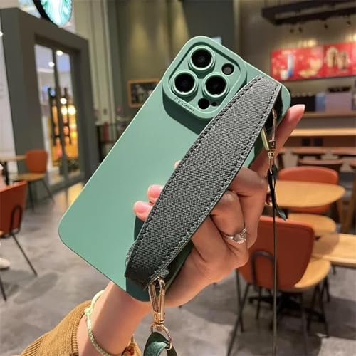 JIASHM Für 15 Pro Handschlaufe, weiche Handyhülle, Umhängekette, Lanyard-Seilabdeckung (für 15 Pro/grün) von JIASHM