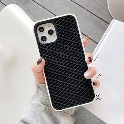 JIASHM Für iPhone 12 12Pro Handyhülle Silikon Back-Vans-Case Cover (Für iPhone 12 12Pro/Schwarz Weiß) von JIASHM