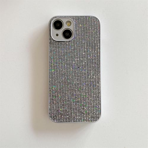 JIASHM Für iPhone 12 Fashion Shine Einfarbige Handyhülle Stoßfeste Kameraschutzhülle (Für iPhone 12/Weißes Splitter) von JIASHM
