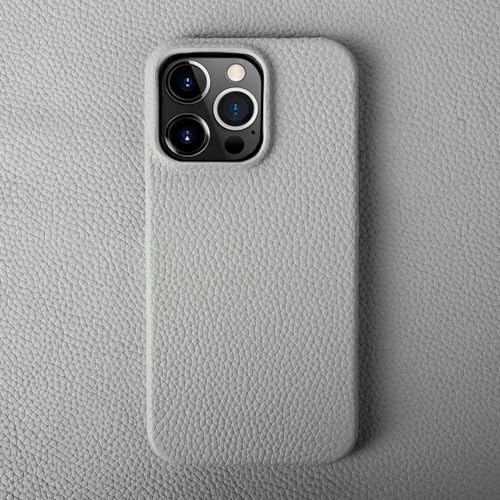JIASHM Für iPhone 12 Pro Max Hülle Luxus Lederhülle Handyhülle Rückseite (Für iPhone 12 Pro Max/Grau) von JIASHM