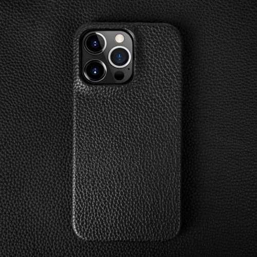 JIASHM Für iPhone 12 Pro Max Hülle Luxus Lederhülle Handyhülle Rückseite (Für iPhone 12 Pro Max/Schwarz) von JIASHM
