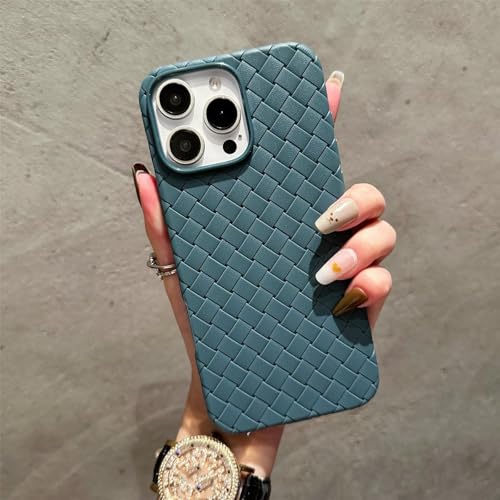 JIASHM Für iPhone 13 Atmungsaktives Muster Stoßfänger Weiche Hülle Ultradünne geflochtene Textur Kühlabdeckung (Für iPhone 13/NN Grau) von JIASHM