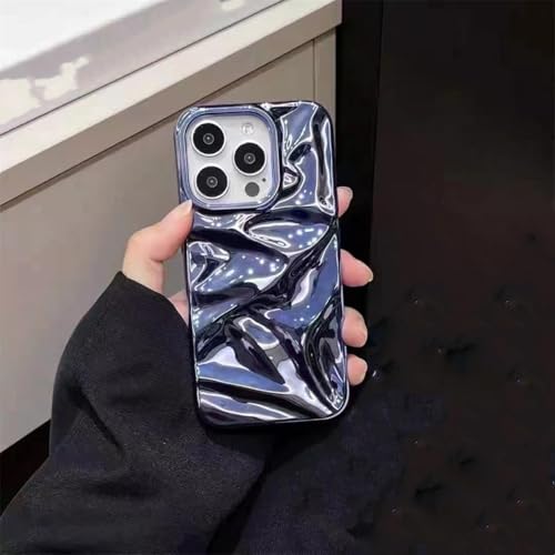 JIASHM Für iPhone 13 Luxus-Beschichtung, Funkelnde Hülle, Textur, weiche Stoßstangenabdeckung (für iPhone 13/Blau) von JIASHM