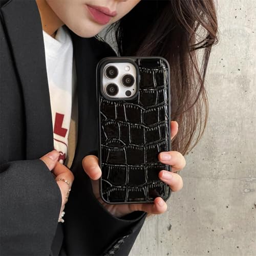 JIASHM Für iPhone 13 Luxus Soft Pu Pattern Hartleder Handyhülle Pro Fashion Cover (Für iPhone 13/B) von JIASHM