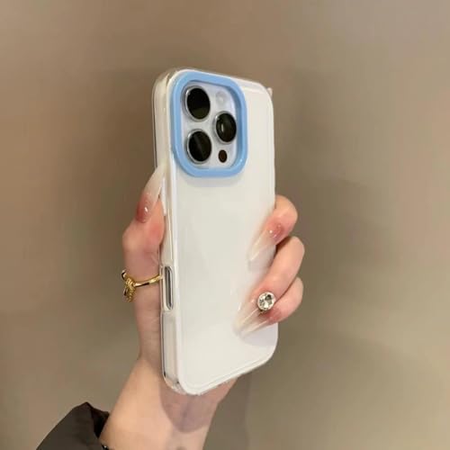 JIASHM Für iPhone 13 Pro Handyhülle, Farbe, matt, stoßfest, schlanke Hartschale (für iPhone 13 Pro/Weiß) von JIASHM