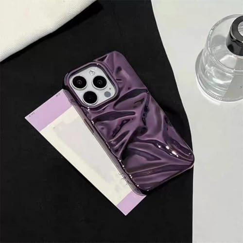 JIASHM Für iPhone 13 Pro Luxus-Beschichtung, Funkelnde Hülle, Textur, weiche Stoßstangenabdeckung (für iPhone 13 Pro/Dunkelviolett) von JIASHM