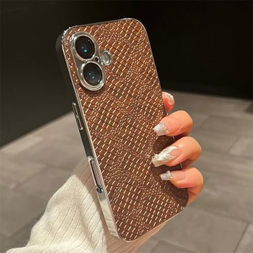 JIASHM Für iPhone 13 Pro stilvolles Muster, galvanisierte, weiche Handyhülle, stoßfeste Schutzhülle auf der Rückseite (für iPhone 13 Pro/Braun) von JIASHM