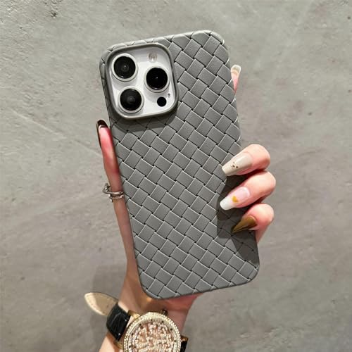 JIASHM Für iPhone 13Pro Max Atmungsaktives Muster Stoßstange Weiche Hülle Ultradünne Kühlabdeckung mit geflochtener Textur (Für iPhone 13Pro Max/T Grau) von JIASHM