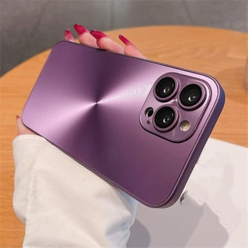 JIASHM Für iPhone 13Pro Max Luxusmuster Matte Soft Bumper Stoßfeste Panzerung Hard Cover (Für iPhone 13Pro Max/Dunkelviolett) von JIASHM