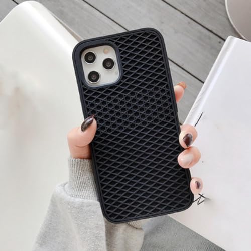 JIASHM Für iPhone 13ProMax Handyhülle Silikon Back-Vans-Case Cover (Für iPhone 13ProMax/Ganz Schwarz) von JIASHM