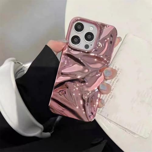 JIASHM Für iPhone 14 Plus Luxus-Beschichtung, Funkelnde Hülle, Textur, weiche Stoßstangenabdeckung (für iPhone 14 Plus/Pink) von JIASHM