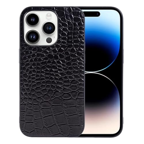 JIASHM Für iPhone 14 Pro Lederhülle Handyhülle Rückseite (Für iPhone 14 Pro/Schwarz 3601) von JIASHM