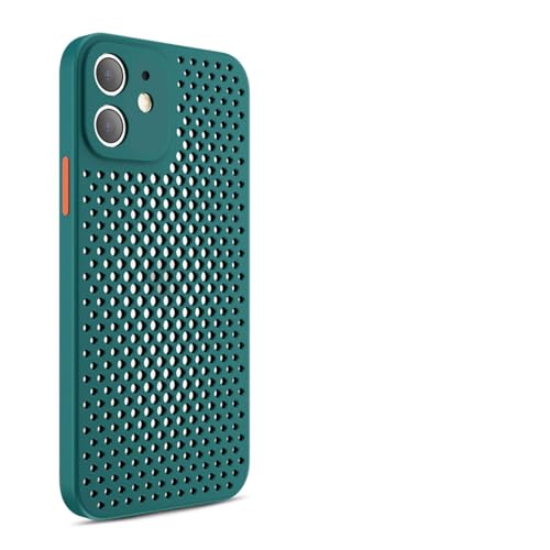 JIASHM Für iPhone 14Pro Max Wärmeableitung Atmungsaktive Kühlhülle Weiche Silikonhülle (Für iPhone 14Pro Max/Dunkelgrün) von JIASHM