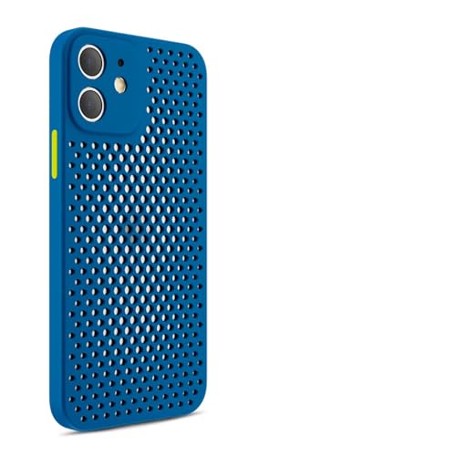 JIASHM Für iPhone 14Pro Wärmeableitung Atmungsaktive Kühlhülle Weiche Silikonhülle (Für iPhone 14Pro/Marineblau) von JIASHM