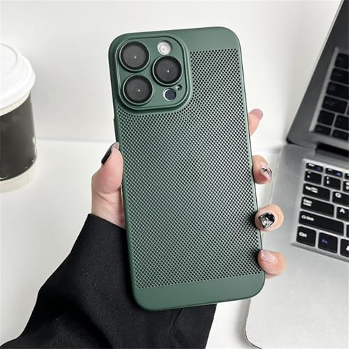 JIASHM Für iPhone 15 Kühlmatte Wärmeableitungshülle Metallische Abdeckung (Für iPhone 15/Dunkelgrün) von JIASHM