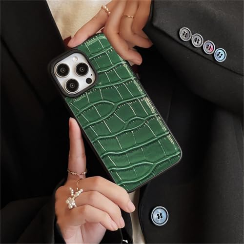 JIASHM Für iPhone 15 ProMax Luxus-Handyhülle aus weichem PU-Muster, hartes Leder, Pro Fashion Cover (für iPhone 15 ProMax/C) von JIASHM