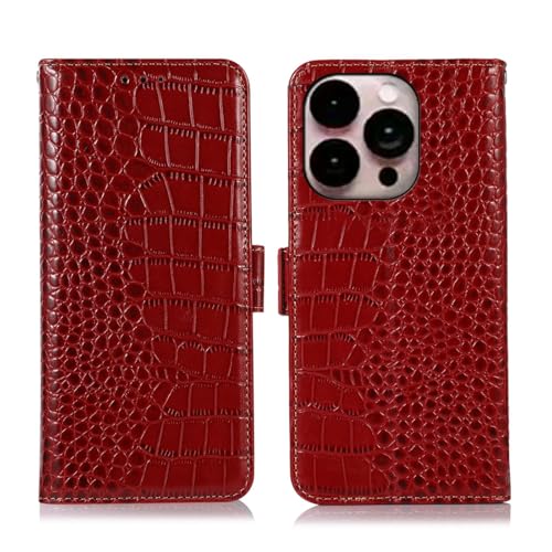 JIASHM Für iPhone 15Pro Max Leder-Flip-Case Magnetische Brieftasche Kartenfächer All-Inclusive-Abdeckung (Für iPhone 15Pro Max/Rot) von JIASHM