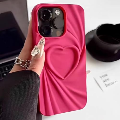 JIASHM Für iPhone 16 Fashion Phone Case Weiche, Matte Silikon-Vollabdeckung (Für iPhone 16/Rosenrot) von JIASHM