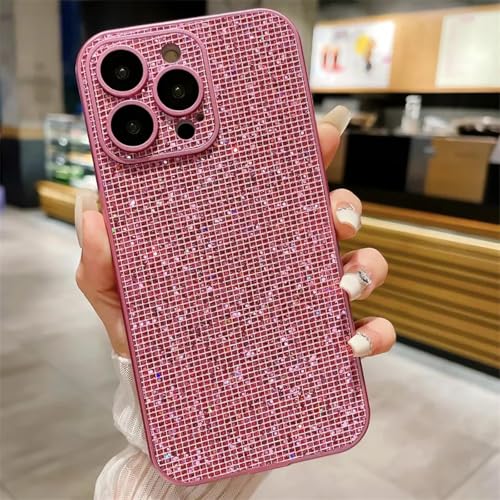 JIASHM Für iPhone 16 Hülle mit vollständigem Objektivschutz, glänzende, stoßfeste Stoßstangenrückseite (für iPhone 16/pink) von JIASHM