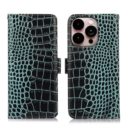 JIASHM Für iPhone 16Pro Max Leder-Flip-Case Magnetische Brieftasche Kartenfächer All-Inclusive-Abdeckung (Für iPhone 16Pro Max/Grün) von JIASHM