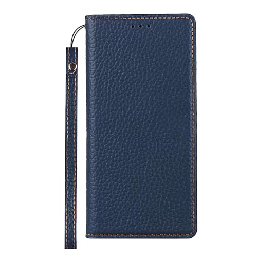 JIASHM Für iPhone 16Pro Max Leder Magnet Flip Case Stand Cover (Für iPhone 16Pro Max/Marineblau) von JIASHM