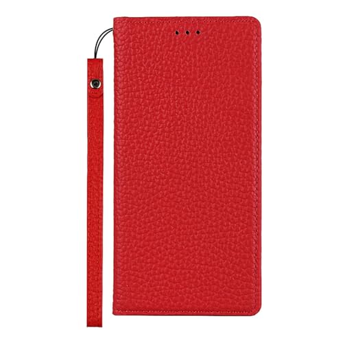 JIASHM Für iPhone 16Pro Max Leder Magnet Flip Case Stand Cover (Für iPhone 16Pro Max/Rot) von JIASHM